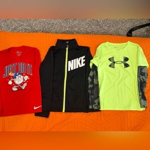 Nike Black Jacket with Neon Yellow Zipper